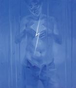 <p isrender="true">谢南星，<em isrender="true">十个自扮像(No. 7)</em>，1997，布面油画，150 x 130 cm</p>
