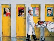 <p>Wang Xingwei, <em isrender="true">Standard Expression After 1989</em>, 1995, oil on canvas, 150 x 200 cm</p>
