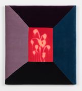 <p>Wiedemann/Mettler,&nbsp;<em>i never promised you a rose garden,</em> 2025, painted cotton velvet, padded, 112 x 100 x 10 cm</p>
