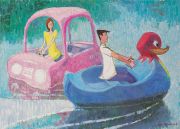 <p>Wang Xingwei,<em isrender="true"> untitled (Duck-Shaped Boat)</em>, 2006, oil on canvas, 116 x 163 cm</p>
