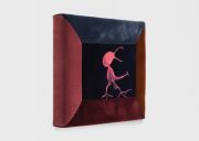 <p>Wiedemann/Mettler,&nbsp;<em>the bird dances where love sleeps,</em> 2025, painted cotton velvet, padded, 65 x 80 x 10 cm</p>
