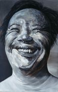 <p>孟煌，<em>国际脸二</em>，2003，布面油画，280x 180 cm</p>
