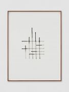 <p>Mirko Baselgia, <em>Mycelium I</em>, 2021, Coprinus Comatus ink on paper, 44 x 33 cm; 47.5 x 36.5 cm (framed); photo by Stefan Altenburger</p>
