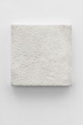 <p>Michel Comte, <em>Salt and Dust, White III</em>,&nbsp;2018, mineral pigments, rock salt, coal on rice paper (fermented type) mounted on wooden board, 33 x 33 x 4 cm, 49 x 49 x 10 cm framed</p>
