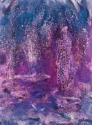 <p>Rebekka Steiger, <em>untitled</em>, 2024, tempera, acrylic ink and oil stick on canvas, 150 x 110 cm</p>
