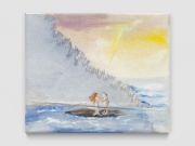 <p>Klodin Erb, <em>Mermaids #18</em>, 2023, ink, oil and acrylic spray paint on raw canvas, 35 x 42 cm,&nbsp;photo: Stefan Altenburger</p>
