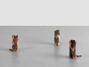 <p>Mirko Baselgia, <em>Guardians (sirena alpina)</em>, 2009, 1/1 AP, marmort fur, metal, sensor, speaker, audiofile, each 44 cm (height), edition of 3 + 1 AP</p>
