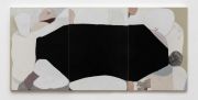 <p>Miao Miao, <em>Funeral</em>, 2023, oil, pigment, wax, acrylic on wood, 106 x 225 cm (3 panels, each 106 x 75 cm)</p>
