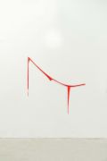 <p>Marion Baruch, <em>Untitled (red trajectory),</em> 2022, Synthetic fiber</p>
