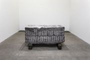 <p>Hu Qingyan, <em>Memory</em>,&nbsp;2012, bluestones, railway sleepers, dimensions of the two bluestones: 50 &times; 210 &times; 83 cm and 49 &times; 210 &times; 83 cm; two railway sleepers: each 22 &times; 16 &times; 109 cm</p>
