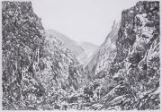 <p>Meng Huang,&nbsp;<em isrender="true">Valley</em>,&nbsp;2005, charcoal on paper, 77 x 109 cm</p>
