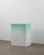<p>Li Gang, <em>Pedestal</em> (No. 7), 2012, wooden plinth, banknote pigment, 79 x 100 x 50 cm</p>
