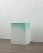 <p>Li Gang, <em>Pedestal</em> (No. 7), 2012, wooden plinth, banknote pigment, 79 x 100 x 50 cm</p>
