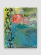 <p>Klodin Erb, <em>Mermaids #22</em>, 2023, ink, oil and acrylic spray paint on raw canvas, 42 x 35 cm, photo: Stefan Altenburger</p>
