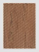 <p>Mirko Baselgia, <em>Democratic Grid - Athena</em>,&nbsp;2011, olive wood, antique glass, olive oil, linen oil, 77 cm x 55 cm x 2.2 cm, photo: Stefan Altenburger</p>
