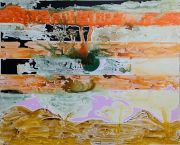 <p>Rebekka Steiger, <em>losing rivers</em>, 2021, ink and oil on canvas, 190 x 240 cm</p>
