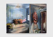 <p>Klodin Erb,&nbsp;<em>Danke, ich schlafe gut 18,</em> 2026, oil on black canvas, 60 x 80 cm</p>
