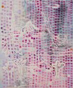 <p>Rebekka Steiger, <em>untitled</em> , 2019, oil, tempera, gouache and oil crayon on canvas, 240 x 200 cm</p>
