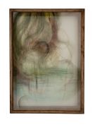 <p>L&ecirc;na B&ugrave;i,&nbsp;<em>tidal no. 13,</em> 2025, ink and watercolor painting on silk and archival paper, 53 x 38 x 6.5 cm (framed)</p>
