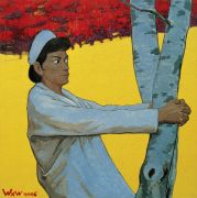 <p isrender="true">王兴伟，<em isrender="true">无题（护士抱树）</em>，2006，布面油画，135 x 135 cm</p>
