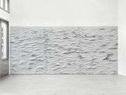 <p>Mirko Baselgia, <em>Bigger Fish</em>, 2021-2022,&nbsp;aluminium on wood panel,&nbsp;260 x 595 cm, photo by Stefan Altenburger</p>
