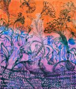 <p>Rebekka Steiger,&nbsp;<em>untitled,</em> 2025, acrylic ink on tempera, 210 x 180 cm</p>
