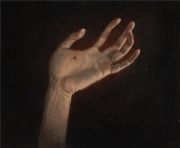 <p>Yan Bingqing,&nbsp;<em>拍蚊⼦的⼿,&nbsp;</em>2017, tempera on board, 25 x 30 cm</p>
