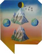 <p>Klodin Erb,&nbsp;<em>Over the Top,</em> 2019, oil on canvas (polygon), 109 x 83 cm</p>
