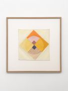 <p>Loredana Sperini,&nbsp;<em>Untitled,</em> 2026, cotton fabric, cotton yarn and leather, 28 x 28 cm (textile work), 50 x 50 cm (framed)</p>
