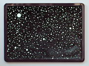 <p>Wiedemann/Mettler, <em>Star Trek 1</em>, 2009, pearlier beads, partly fluorescent, wooden frame with multi-layer vanish, 93.5 x 126.5 cm</p>
