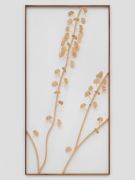 <p>Mirko Baselgia, <em>growing forked tree,</em> 2022, Stone pine wood (pinus cembra) - framed in a walnut frame, 180 x 90 x 3.3 cm</p>
