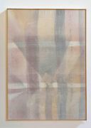 <p>Mirko Baselgia, <em>Unfolding</em>, 2022, handwoven linen from the Tessanda Val M&uuml;stair, larch wood, mineral pigments, 77 x 55 x 2.2 cm</p>
