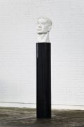 <p>Liu Ding, <em>Hero</em>, 2007, white marble, black marble (sculpture on base), 210 cm, &oslash; 30 cm, edition of 8</p>
