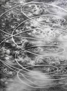 <p>Julia Steiner, <em>circular flight I</em>, 2020, gouache on paper, 202 x 150 cm</p>
