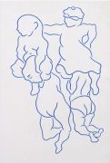 <p isrender="true">奥尔多&middot;沃克，<em isrender="true">无题 (Hoppe, hoppe Reiter)</em>，1987，棉布上分散颜料，240 x 159.5 cm</p>
