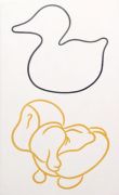 <p isrender="true">奥尔多&middot;沃克，<em isrender="true">无题 (Enten)</em>，1987，棉布上分散颜料，190 x 112 cm</p>
