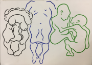 <p isrender="true">奥尔多&middot;沃克，<em isrender="true">无题 (Triptych)</em>，1987，棉布上分散颜料，169 x 243.5 cm</p>

