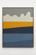 <p>安东尼奥&middot;巴莱斯特&middot;莫雷诺，<em>Blue</em> <em>Yellow</em>，2024，黄麻布上丙烯，146 x 114 cm，150 x 118 cm (带框)</p>
