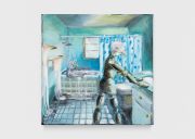 <p>Klodin Erb,&nbsp;<em>Danke, ich schlafe gut 23,</em> 2026, oil on black canvas, 40 x 40 cm</p>
