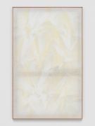 <p>Mirko Baselgia, &quot;<em>Sunny mountains and shady valleys&quot;,</em> 2022, handwoven linen from the Tessanda Val M&uuml;stair, larch wood, mineral pigments, 142.5 &times; 88 &times; 3.3 cm</p>
