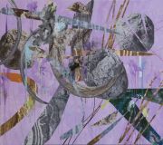 <p>王墒，<em>C Rock 108</em>，2017，布面丙烯，丝网印，170 x 190 cm</p>
