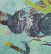 <p>王墒，<em>C Rock 9</em>, 2017，布面丙烯，丝网印，150 x 145 cm</p>
