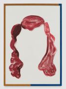 <p>Klodin Erb,&nbsp;<em>Angel (from the series "Avatar"),</em> 2020, oil on paper (monotype), enamel on wood (frame), 100 x 70 cm (framed)</p>
