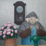 <p>Wang Xingwei, <em isrender="true">untitled (old lady No. 3)</em>, 2010, oil on canvas, 100 x 100 cm</p>
