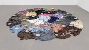 <p>Zhang Xuerui, <em>Alienated Substance</em>, 2015 - 2018, old clothes, cotton thread, cloth, approx. 32 pcs., sizes vary from 60 x 60 cm to 80 x 80 cm</p>
