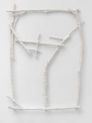 <p>Mirko Baselgia, <em>Val-Bella (white)</em>, 2015, ceramic&nbsp;glazed with pigments, 77 x 55 x 3.3 cm</p>
