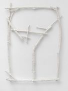 <p>Mirko Baselgia, <em>Val-Bella (white)</em>, 2015, ceramic&nbsp;glazed with pigments, 77 x 55 x 3.3 cm</p>
