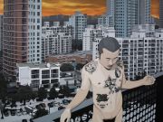 <p isrender="true">陈飞，<em isrender="true">我是丛林</em>，2015，亚麻布、丙烯，180 x 240 cm</p>
