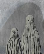 <p>陈思新，<em>子弹孔</em>，2025，布面彩铅，墨水，44 x 36 cm</p>
