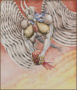 <p>陈思新，<em>Gol ver. 2 - 残酷天使</em>，2024，纸本彩铅，149.5 &times; 128.5 cm (绘画); 150 &times; 129 cm (带框)</p>
